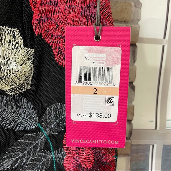 Vince Camuto Mesh Floral Dress - Picture 12 of 13